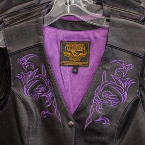 Embroidered motorcycle vests
